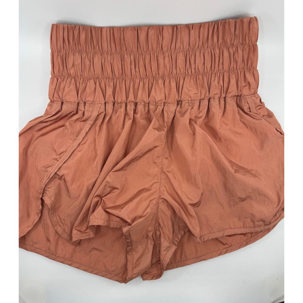 Free People Movement "The Way Home" shorts in brushed apricot - med